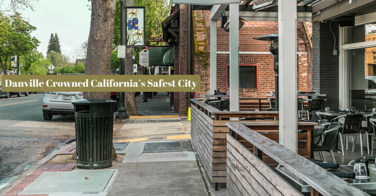 Downtown Danville neighborhood highlighting safety and livability in the Tri-Valley